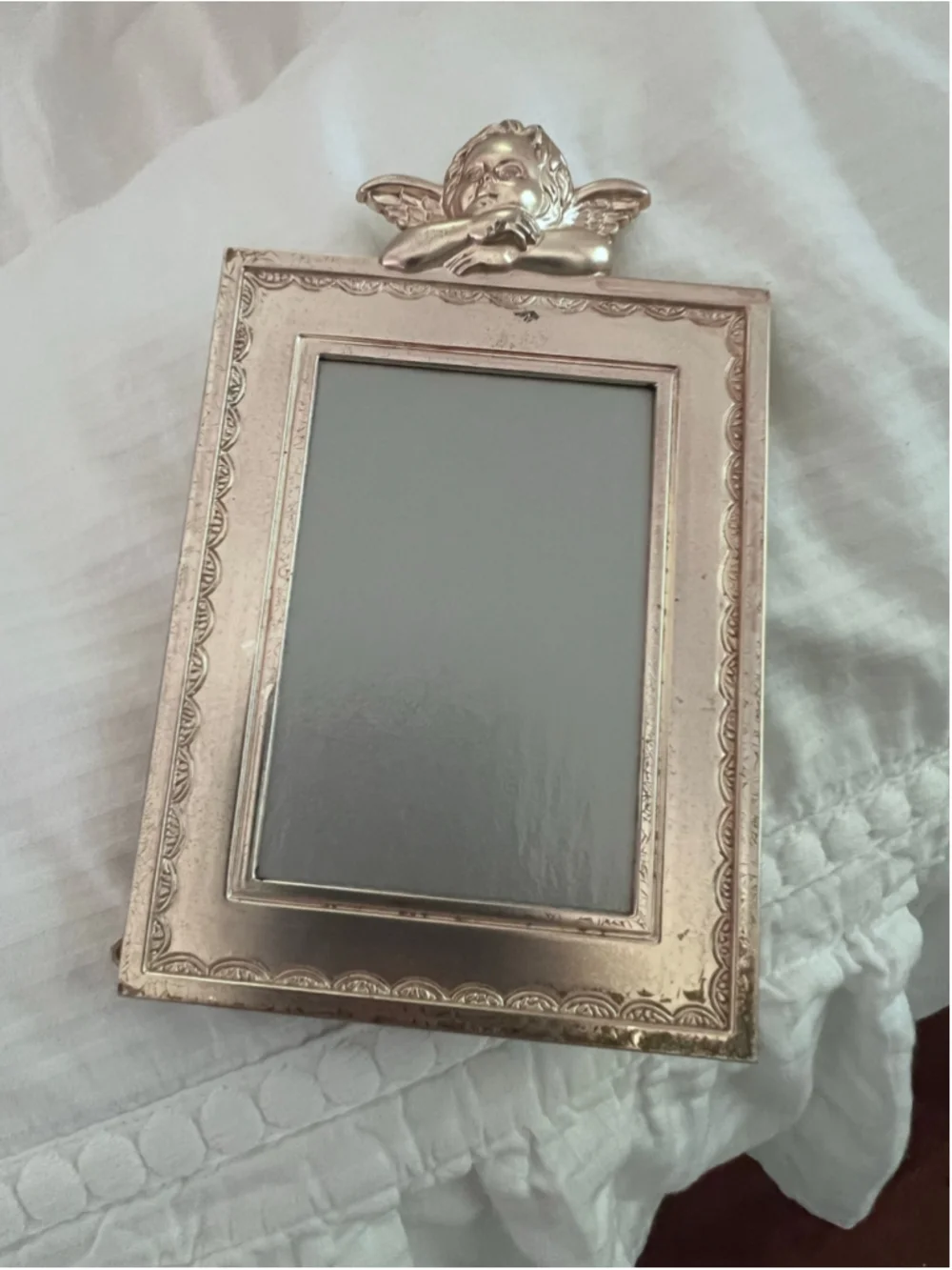 VTG Cherub Angel Picture Frame One Size Silver